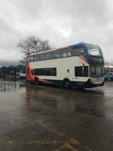 Stagecoach double-decker bus repair